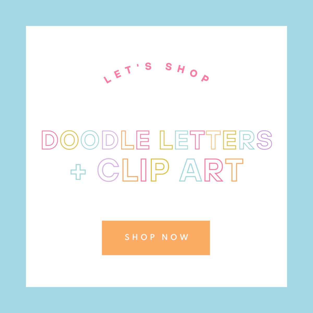 Doodle Letters + Clip art