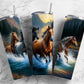 Alcohol Ink Horse 20oz Sublimation Tumbler Designs, Harem Nature 9.2 x 8.3” Straight Skinny Tumbler Wrap PNG, Sublimation Design PNG