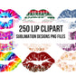 Sublimation PNG Sublimation PNG - 250+ Lip Design Elements, Commercial Use, Sublimation Design Bundle, Kiss Lips Clip Art, Sublimation PNG, Dog Paw-Tumblerwrapdesigns