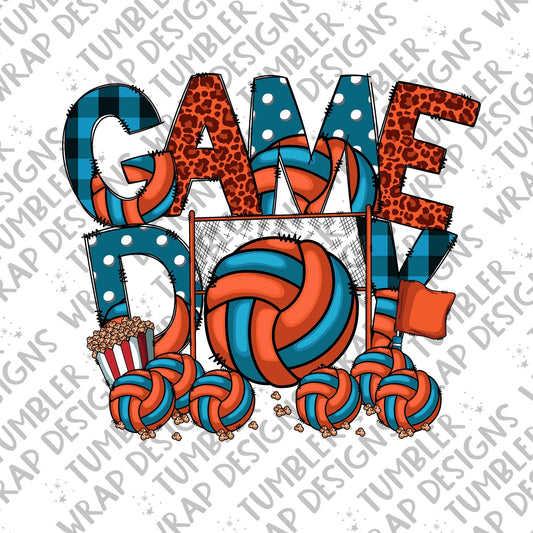 Game day Sublimation PNG Design, Volleyball Digital Download PNG File, Commercial Use