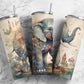 Elephant 20oz Sublimation Tumbler Designs, Neutral floral 9.2 x 8.3” Straight Skinny Tumbler Wrap PNG