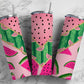 Watermelon 20oz Sublimation Tumbler Designs, Summer Melon 9.2 x 8.3” Straight Skinny Tumbler Wrap PNG 37