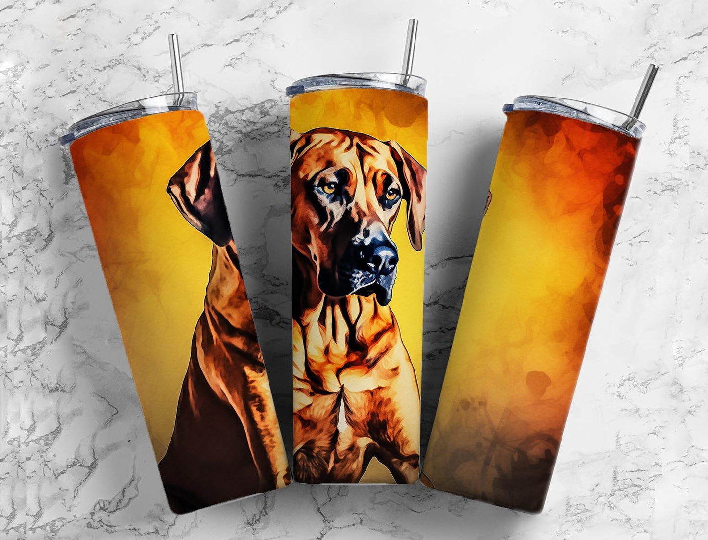 Brown great Dane 20oz Sublimation Tumbler Designs, Neutral dog 9.2 x 8.3” Straight Skinny Tumbler Wrap PNG