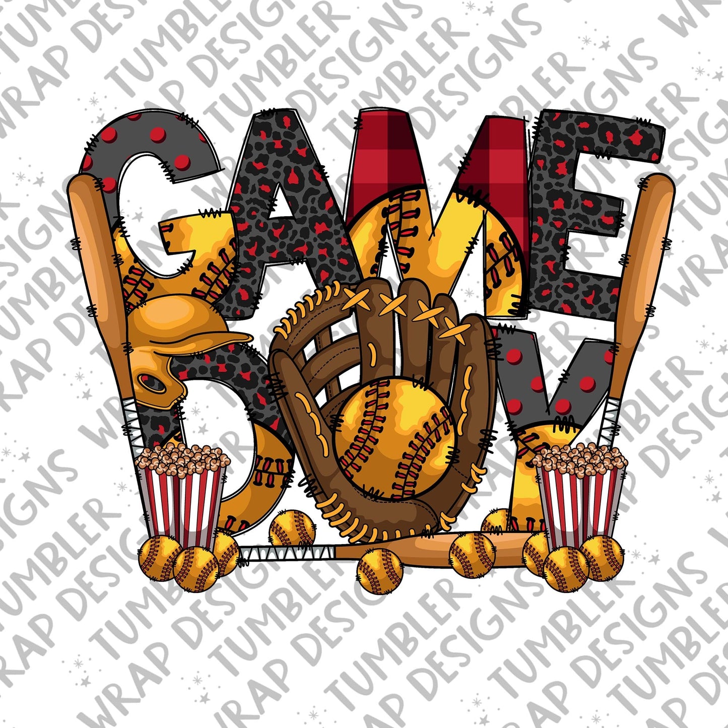 Game day Sublimation PNG Design, Softball Glove Digital Download PNG File, Commercial Use