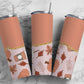 Pumkin Latte Fall 20oz Sublimation Tumbler Designs, Peach Pink Gold Agate Line 9.2 x 8.3” Straight Skinny Tumbler Wrap PNG 58