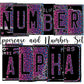 Pink Leopard Print Number Plate Alphabet Uppercase Numbers PNG, Purple Neon Alphabet PNG Digital Download