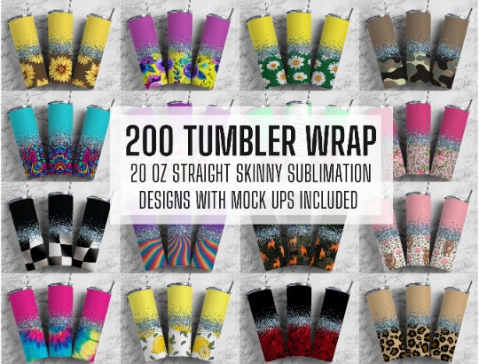 200 Tumbler Wrap, Straight Tumbler, Sublimation, Design Bundle, Tumbler png, 20oz Straight Tumbler, Sunflower Tumbler Wrap, Tumbler PNG