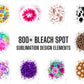 Sublimation PNG Sublimation PNG - 700+ Bleach Spot Circle Design Elements, Commercial Use, Round Sublimation Design Bundle, Add your own Photo Sublimation PNG,-Tumblerwrapdesigns