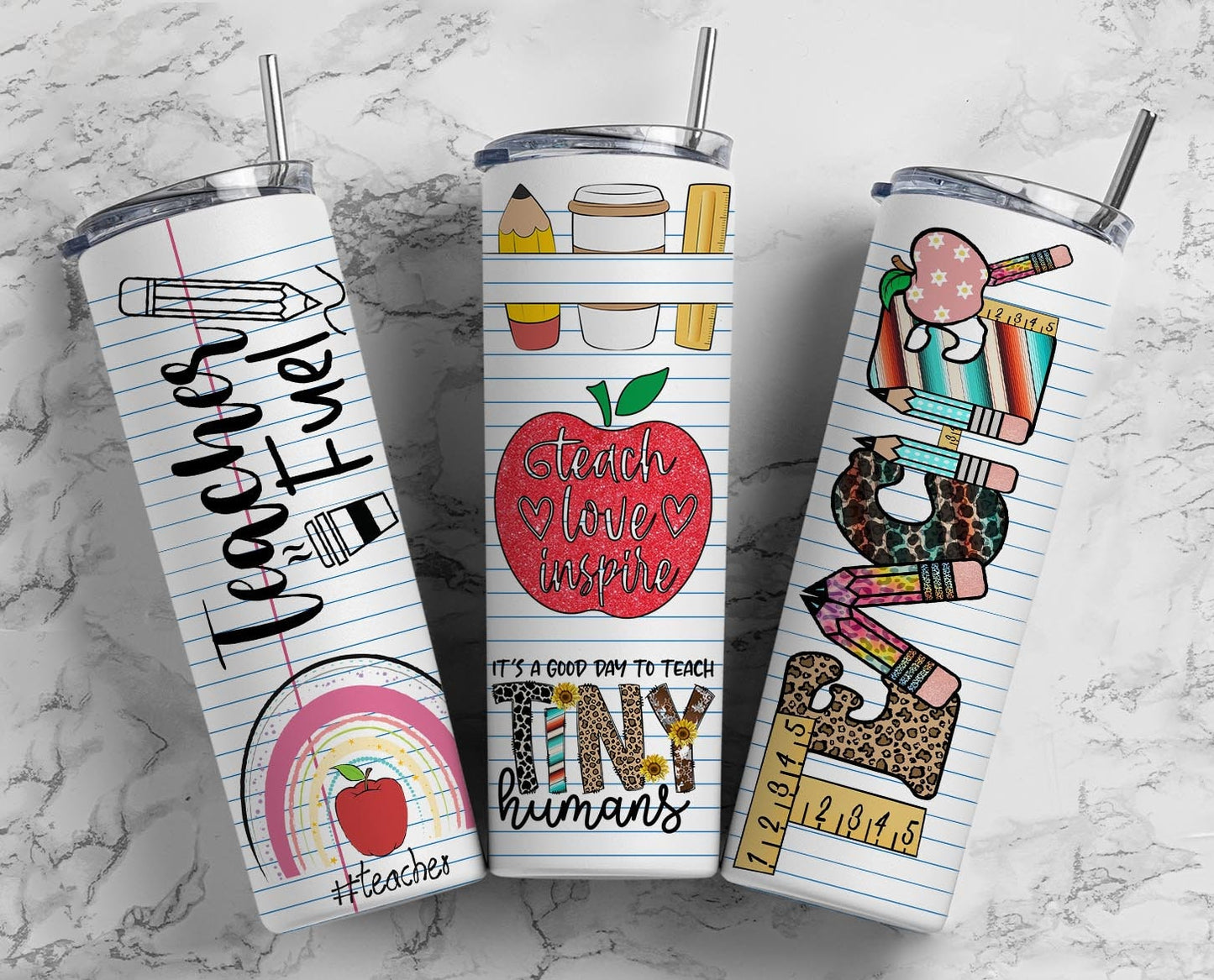 Teacher 20oz Sublimation Tumbler Design, Teacher Life, Teacher Sublimation Design, Teacher Appreciation Skinny Straight Tumbler PNG