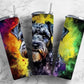 Scottish terrier 20oz Sublimation Tumbler Designs, Colorful rainbow 9.2 x 8.3” Straight Skinny Tumbler Wrap PNG