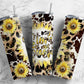 Cowhide Sunflower 20oz Sublimation Tumbler Designs, Leopard Print My Story Is Not Over 9.2 x 8.3” Straight Skinny Tumbler PNG