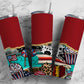 Country Teal USA 20oz Sublimation Tumbler Designs,Western 9.2 x 8.3” Straight Skinny Tumbler Wrap 24