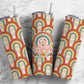 Retro rainbow You are my sunshine 20oz Sublimation Tumbler Designs, 9.2 x 8.3” Straight Skinny Tumbler Wrap PNG