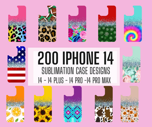 200 Glitter iPhone 14 Sublimation Design, 14, 14 Mini, 14Pro, 14Pro Max Designs, PHONE Sublimation Design, Instant Download, Commercial Png