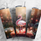 River flamingo 20oz Sublimation Tumbler Designs, firefly bokeh 9.2 x 8.3” Straight Skinny Tumbler Wrap PNG