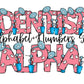 Dentist Doodle Letters Doodle Letter Alphabet with Uppercase and Numbers PNG, Alphabet PNG Digital Download