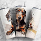 Dachshund dog oz Sublimation Tumbler Designs, Sausage dog 9.2 x 8.3” Straight Skinny Tumbler Wrap PNG