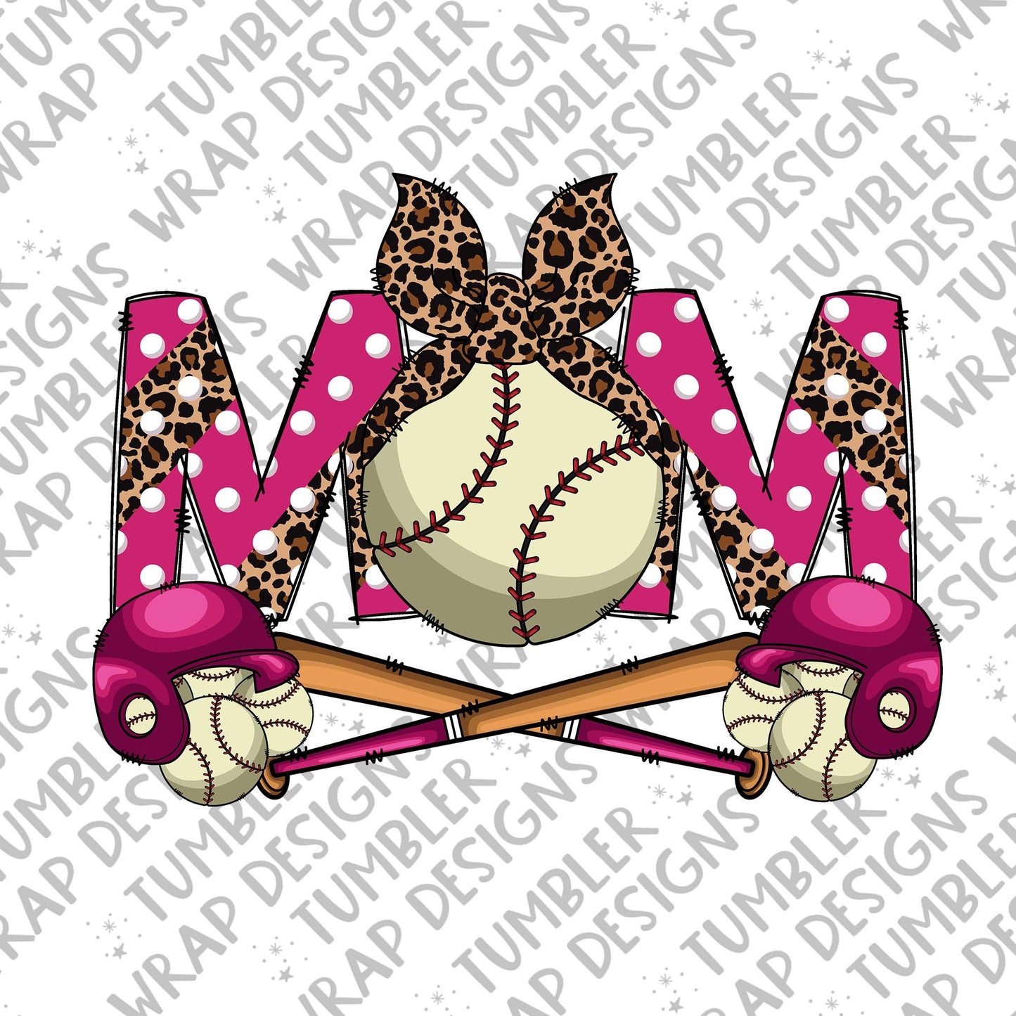 Baseball Sublimation PNG Design, Polka dot mom Digital Download PNG File, Commercial Use