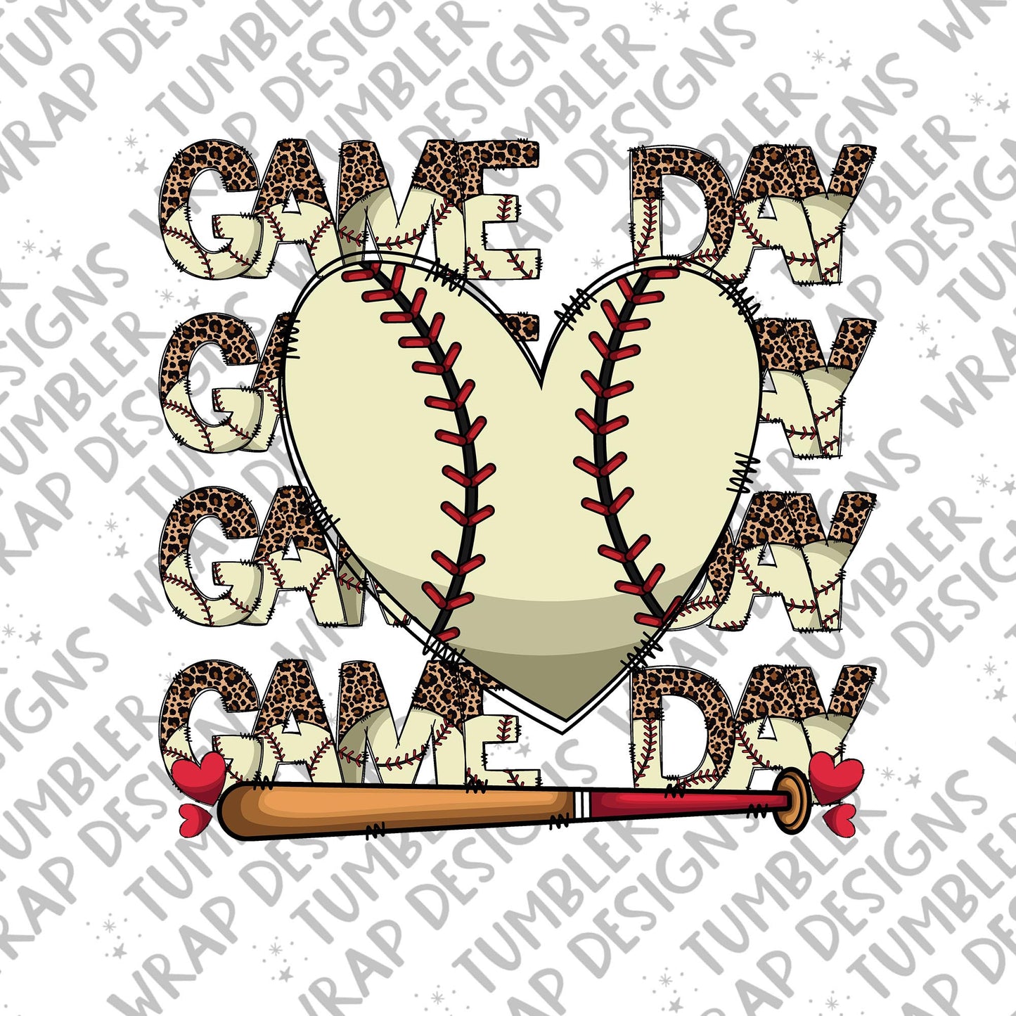 Baseball love heart Sublimation PNG Design, Game day Digital Download PNG File, Commercial Use