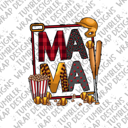 Mama Sublimation PNG Design, softball Digital Download PNG File, Commercial Use