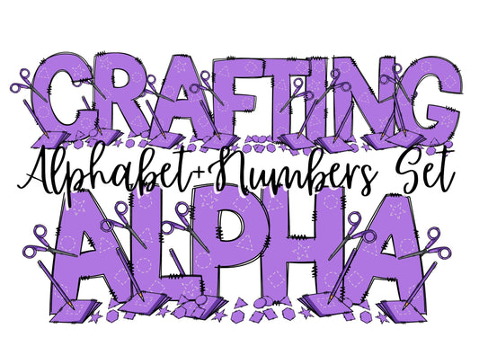 Crafting Doodle Letters Doodle Letter Alphabet with Uppercase and Numbers PNG, Alphabet PNG Digital Download