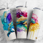 Dolphin 20oz Sublimation Tumbler Designs, Alcohol Ink Watercolor 9.2 x 8.3” Straight Skinny Tumbler, Tumbler Wrap PNG