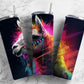 rainbow alpaca 20oz Sublimation Tumbler Designs, Paint splatter 9.2 x 8.3” Straight Skinny Tumbler Wrap PNG