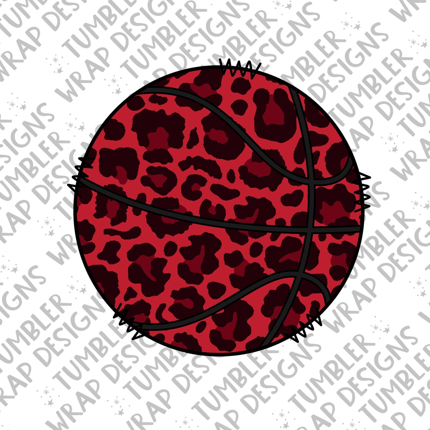 Leopard print basketball Sublimation PNG Design, Animal print Digital Download PNG File, Commercial Use