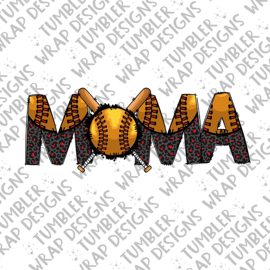 Mama Sublimation PNG Design, Softball bat Digital Download PNG File, Commercial Use