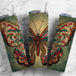 Dark butterfly 20oz Sublimation Tumbler Designs, Patterned wings 9.2 x 8.3” Straight Skinny Tumbler Wrap PNG