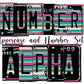 Pink Serape Number Plate Alphabet Uppercase Numbers PNG, Teal CountryAlphabet PNG Digital Download