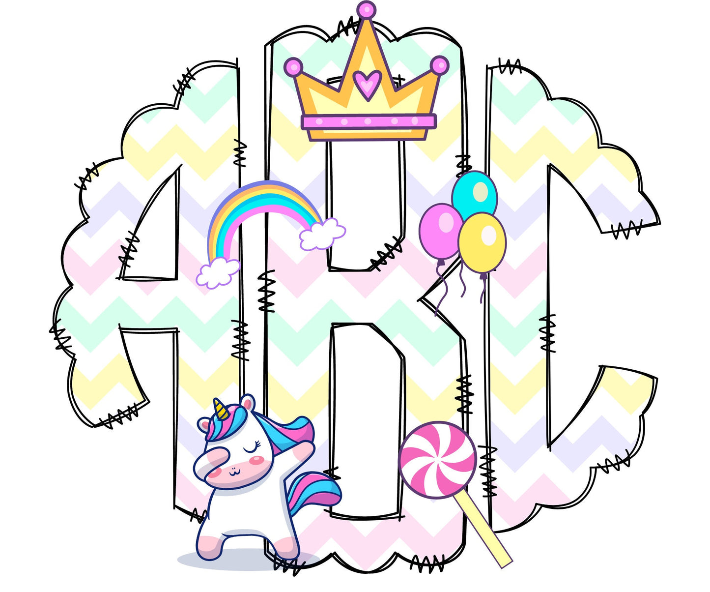 Unicorn Rainbow Monogram Letters, Cute Sublimation PNG Elements Hand Drawn Doodle Alpha Bundle, Unicorn Sublimation Font PNG (2023-04-18 21.17.19)