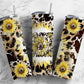 Cow print sunflower 20oz Sublimation Tumbler Designs, Prove them wrong 9.2 x 8.3” Straight Skinny Tumbler Wrap PNG