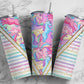 Rainbow Unicorn 20oz Sublimation Tumbler Designs, Pastel Girl 9.2 x 8.3” Straight Skinny Tumbler Wrap (2023-04-18 12.00.02)