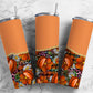 Pumpkin Fall 20oz Sublimation Tumbler Designs, Orange Aesthetic 9.2 x 8.3” Straight Skinny Tumbler Wrap