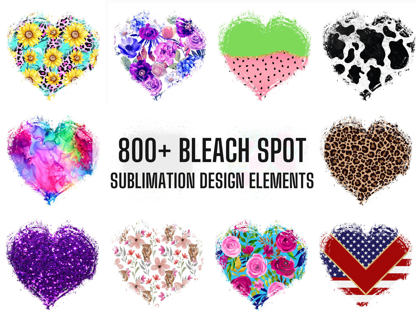 700+ Bleach Doodle Love Heart Design Elements, Commercial Use, Sublimation Design Bundle, Doodle Peace Love Clip Art, Sublimation PNG