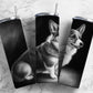 Corgi Dog 20oz Sublimation Tumbler Designs, Charcoal Painting 9.2 x 8.3” Straight Skinny Tumbler, Tumbler Wrap PNG