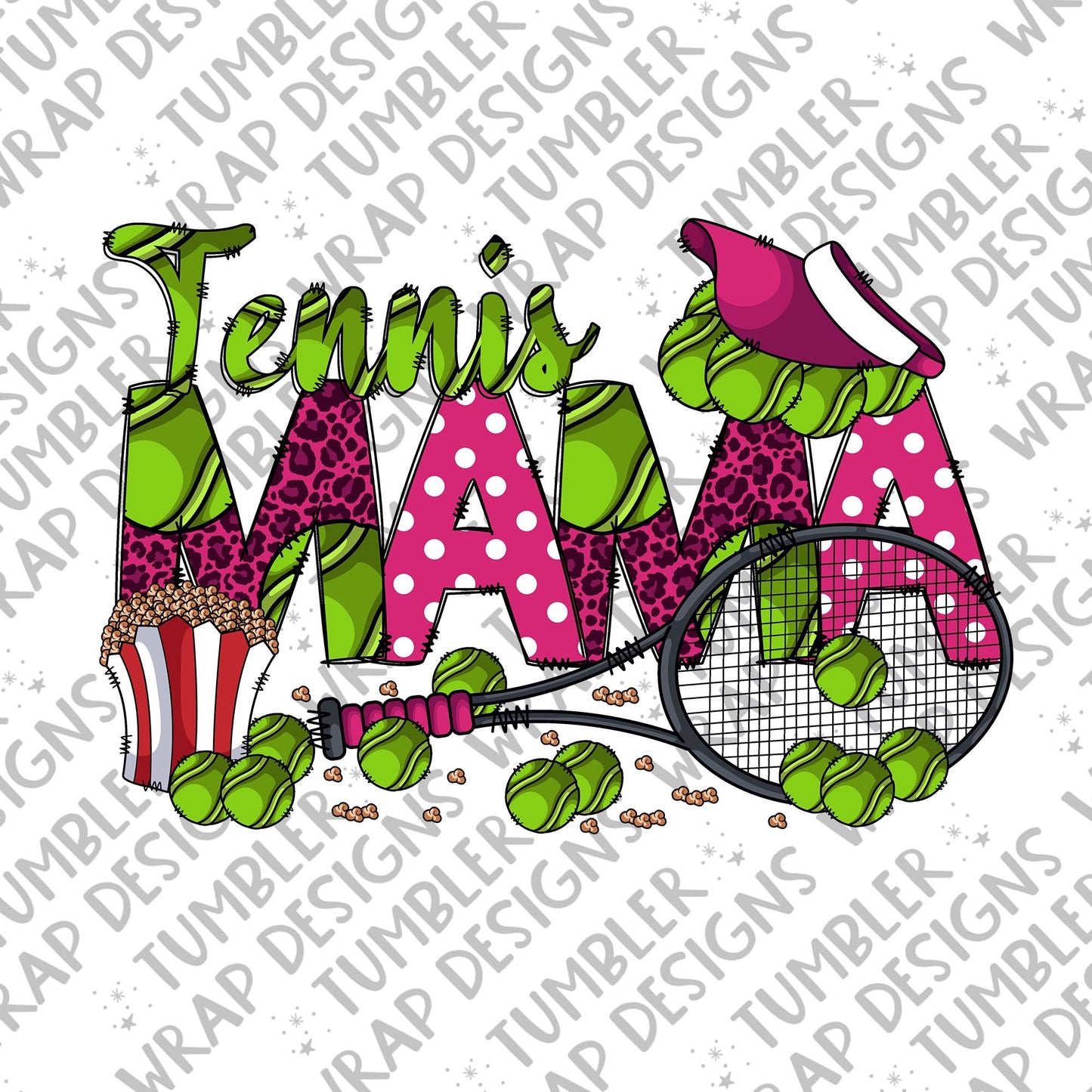 Tennis racquet Sublimation PNG Design, Tennis mama Digital Download PNG File, Commercial Use