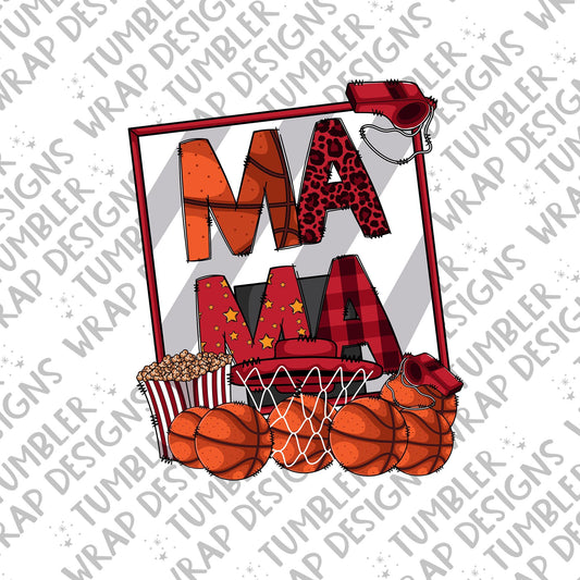 Basketball Mama Sublimation PNG Design,Mama Digital Download PNG File, Commercial Use