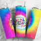 Rainbow Tie dye spiral 20oz Sublimation Tumbler Designs, Small business 9.2 x 8.3” Straight Skinny Tumbler Wrap PNG