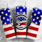 USA Mama 20oz Sublimation Tumbler Designs, American Retro 9.2 x 8.3” Straight Skinny Tumbler Wrap PNG, Sublimation Design PNG