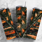 Deer Hunting 20oz Sublimation Tumbler Designs, Camo Orange 9.2 x 8.3” Straight Skinny Tumbler Wrap, Mens Tumbler