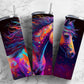 Colorful Horse mane 20oz Sublimation Tumbler Designs, rainbow colorful 9.2 x 8.3” Straight Skinny Tumbler Wrap PNG