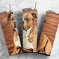 Dog Terrier 20oz Sublimation Tumbler Designs, Engraved Wood 9.2 x 8.3” Straight Skinny Tumbler, Tumbler Wrap PNG