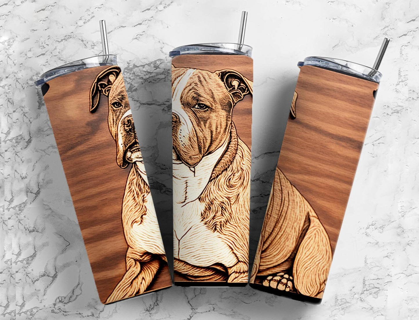 Dog Terrier 20oz Sublimation Tumbler Designs, Engraved Wood 9.2 x 8.3” Straight Skinny Tumbler, Tumbler Wrap PNG