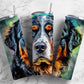 Rottweiler dog 20oz Sublimation Tumbler Designs, alcohol ink 9.2 x 8.3” Straight Skinny Tumbler Wrap PNG