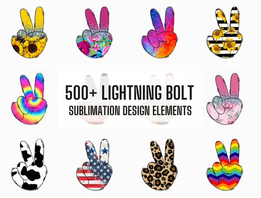 500+ Doodle Peace Sign Design Elements, Commercial Use, Sublimation Design Bundle, Doodle Peace Love Clip Art, Sublimation PNG