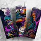 Dinosaur with sunglasses 20oz Sublimation Tumbler Designs, Street style 9.2 x 8.3” Straight Skinny Tumbler Wrap PNG