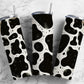 Cow Black and white patch 20oz Sublimation Tumbler Designs, Cow print 9.2 x 8.3” Straight Skinny Tumbler Wrap PNG