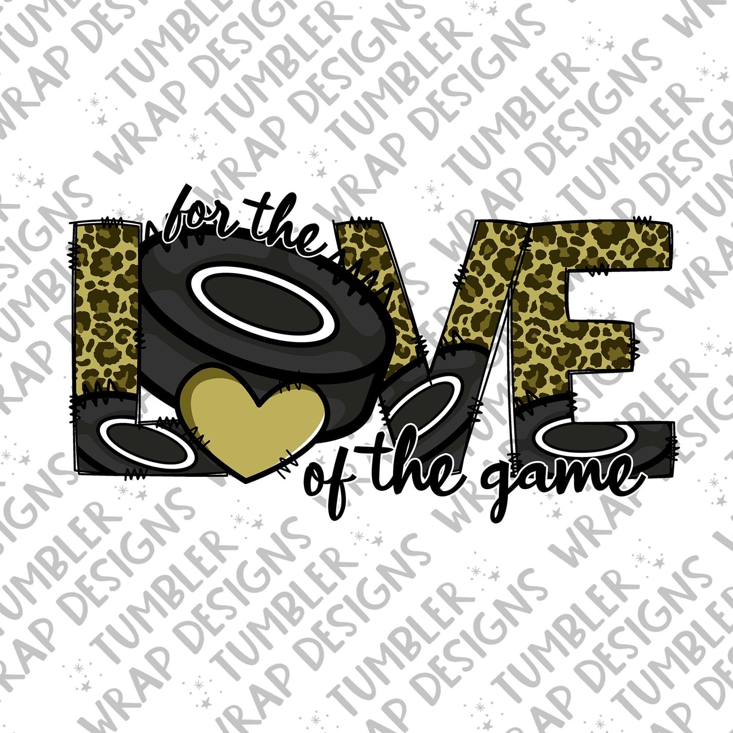 Leopard print hockey puck Sublimation PNG Design, For the love of the game Digital Download PNG File, Commercial Use